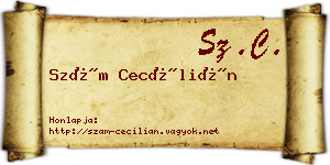 Szám Cecílián névjegykártya